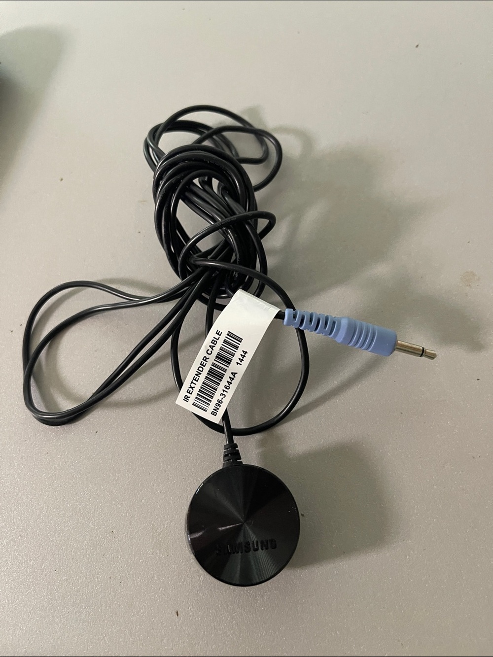 Samsung Black 3.5mm Audio Extender Cable with Blue Plug